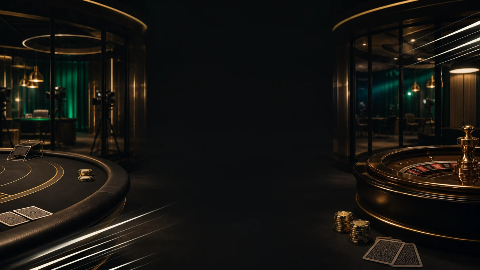 Leon Casino live dealer studio with blackjack and roulette tables